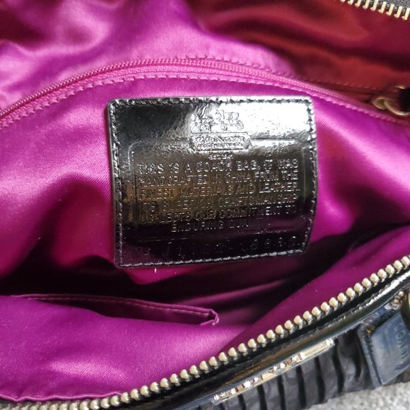 Coach Madison Pleated Black Fabric Sophia - Picture 4 of 14